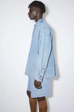 Jeanshemd Mit Knopfleiste