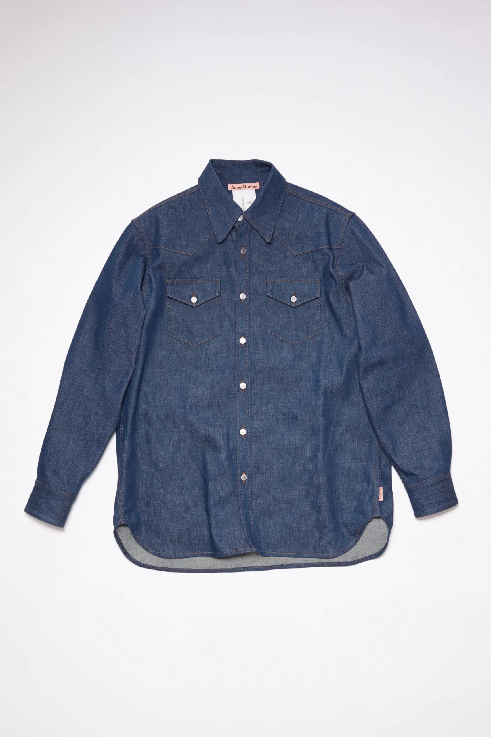 Jeanshemd Mit Knopfleiste