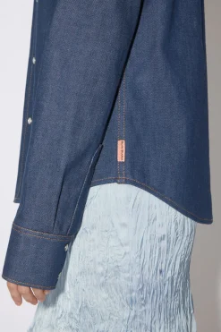 Jeanshemd Mit Knopfleiste