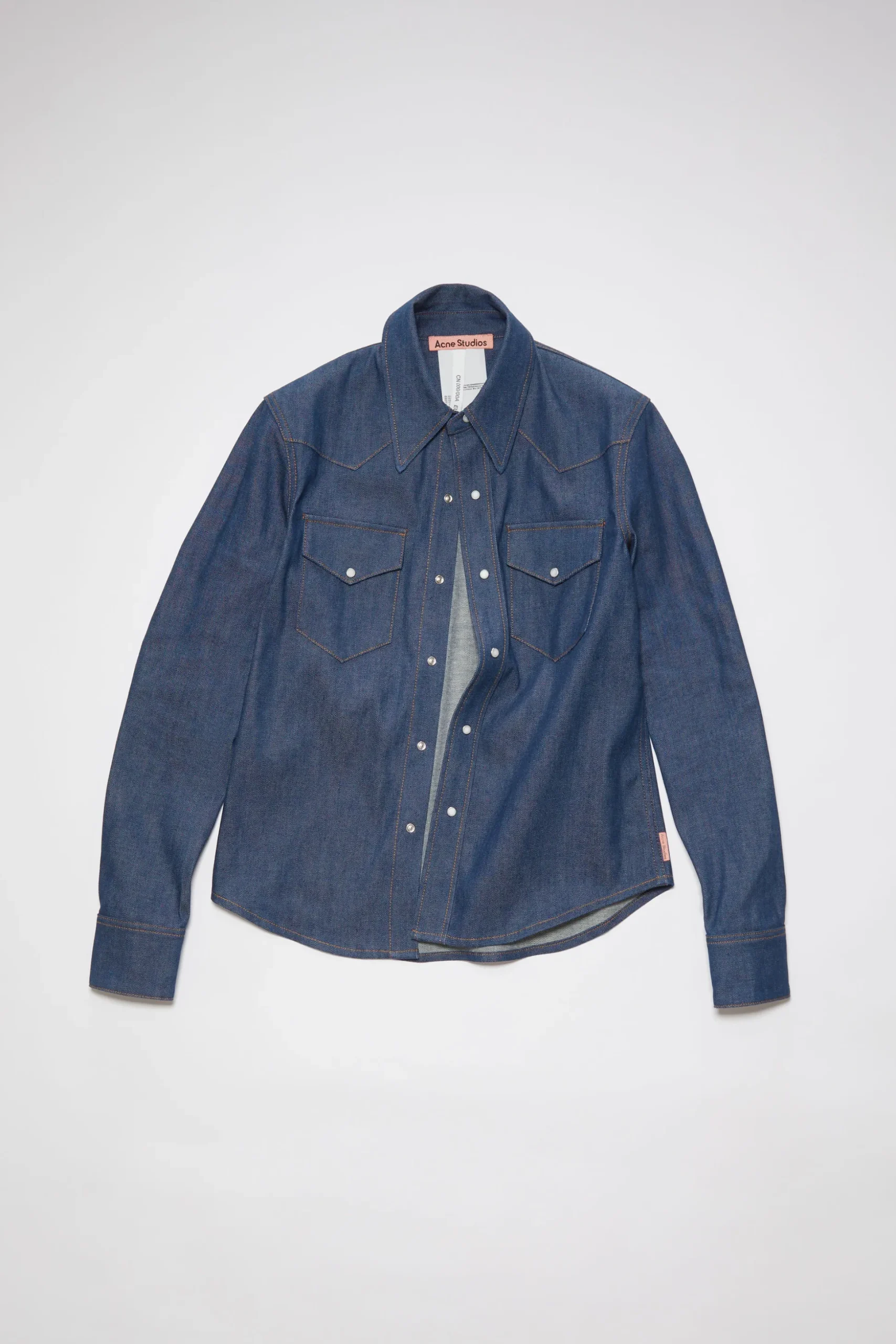 Jeanshemd Mit Knopfleiste