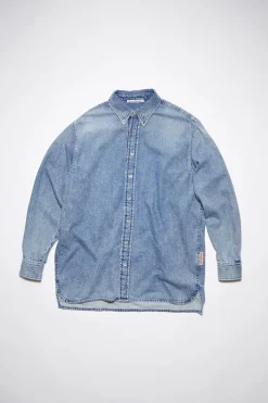 Jeanshemd Mit Knopfleiste