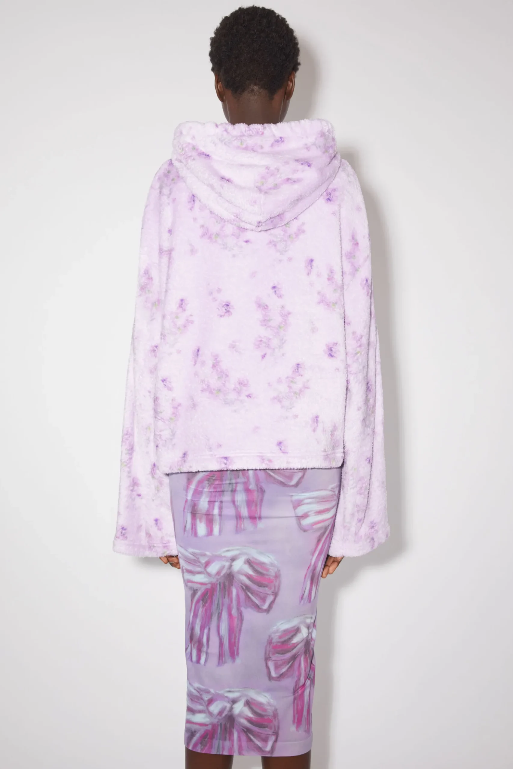 Kapuzen-Sweatshirt Aus Teddy-Stoff