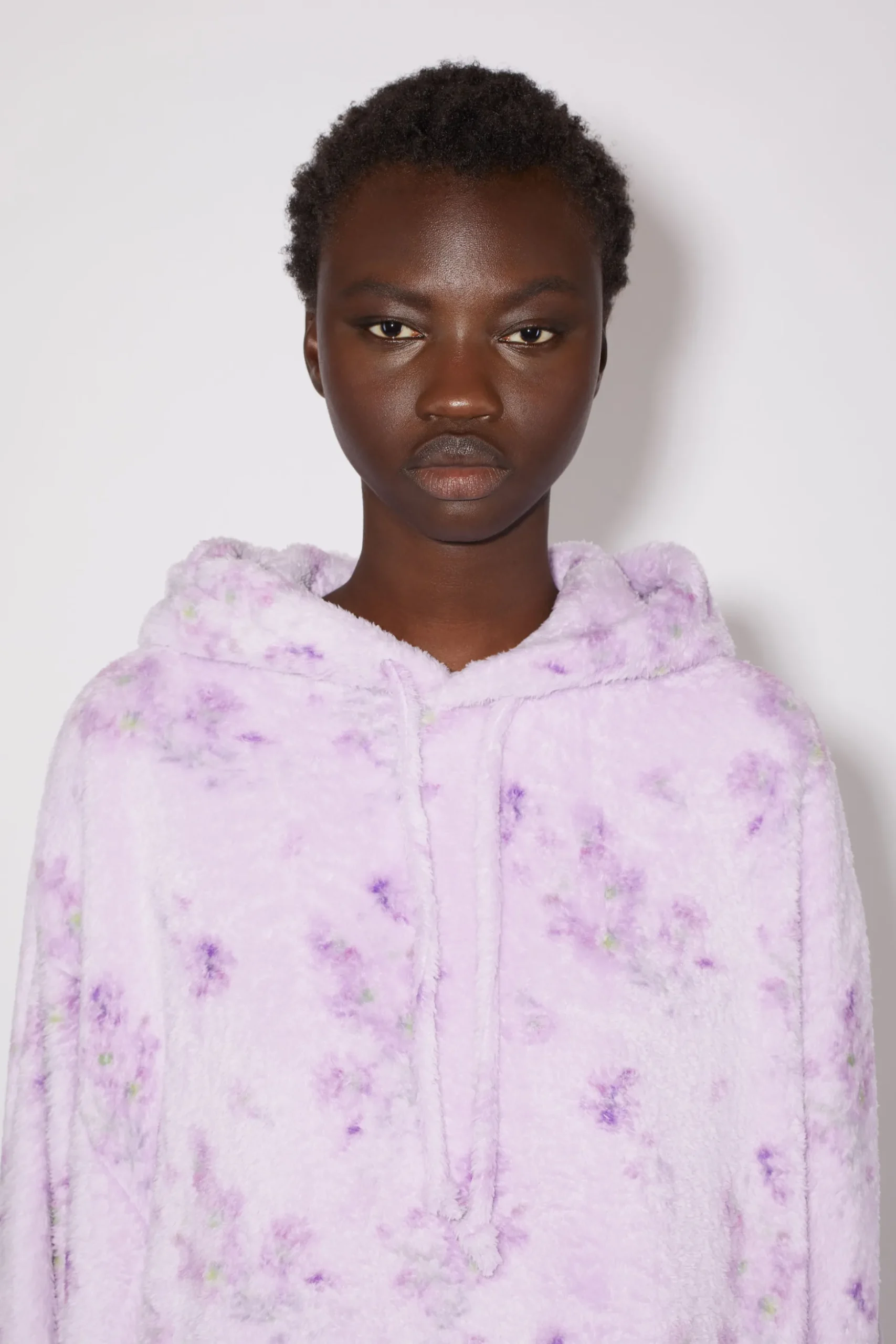 Kapuzen-Sweatshirt Aus Teddy-Stoff