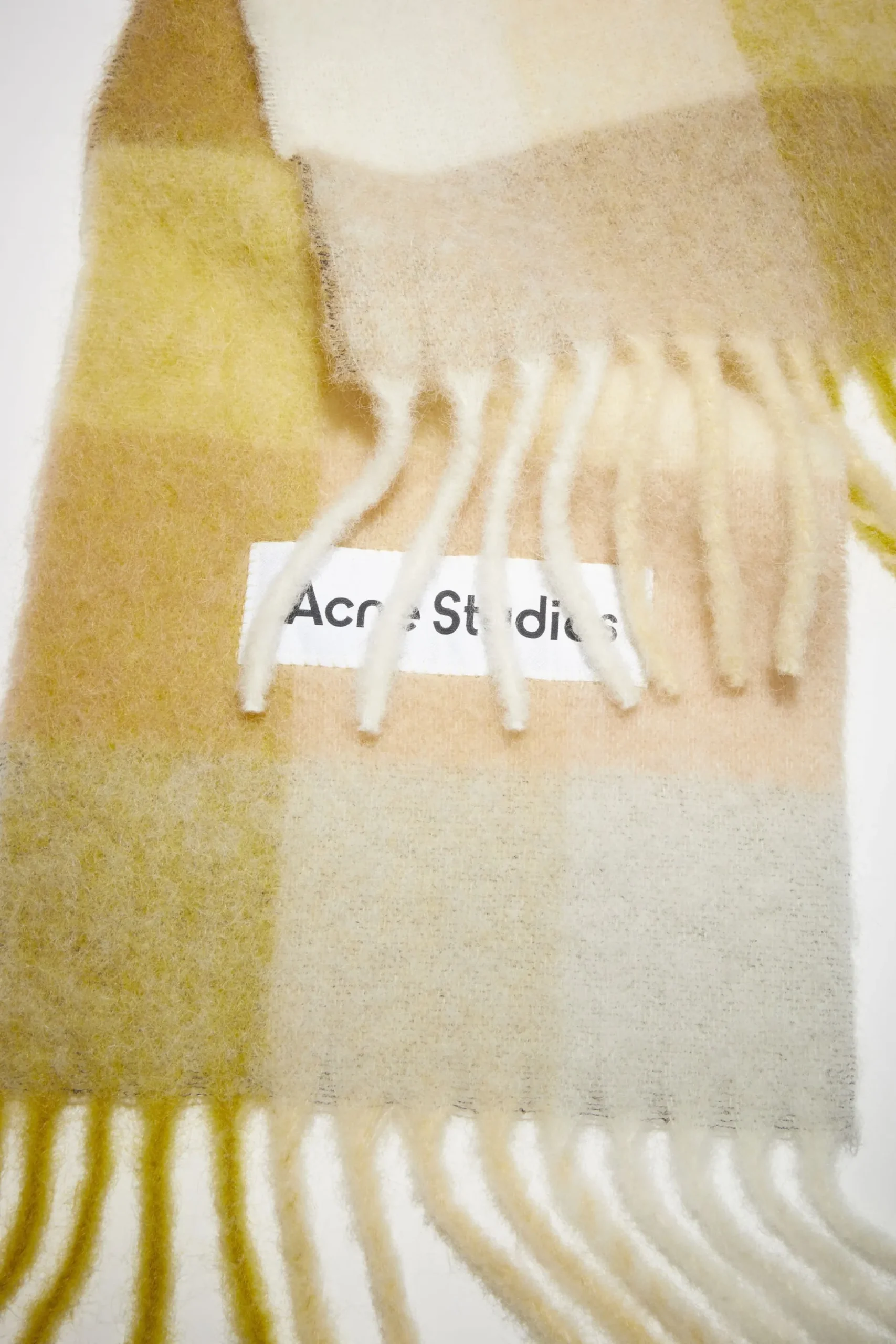 Karierter Fransen-Schal Aus Wolle
