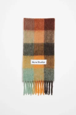 Karierter Schal Aus Mohair