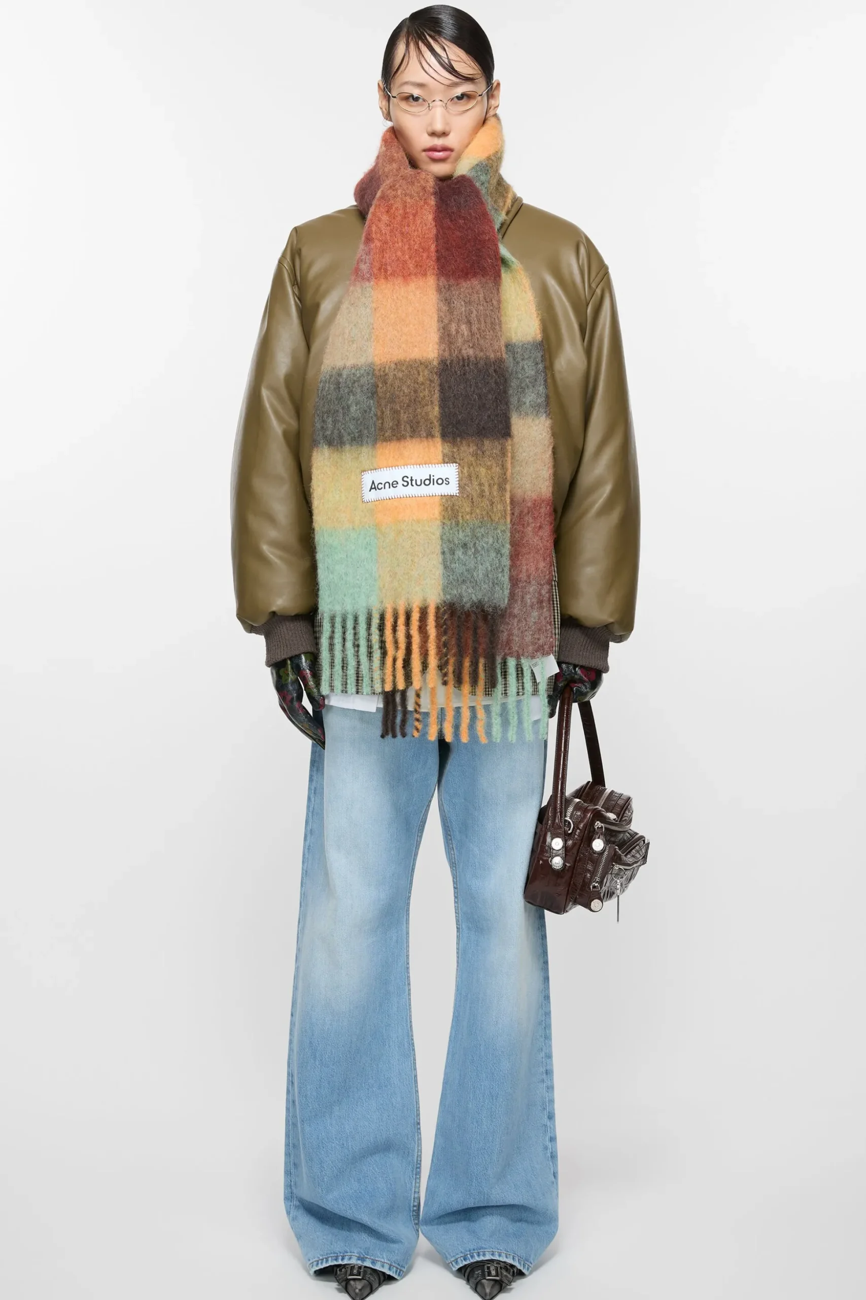 Karierter Schal Aus Mohair