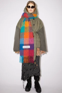 Karierter Schal Aus Mohair