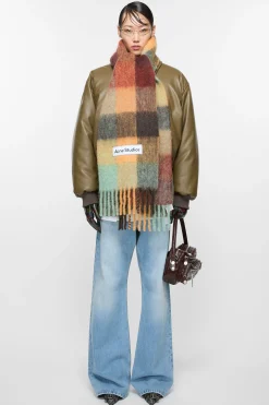 Karierter Schal Aus Mohair