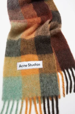 Karierter Schal Aus Mohair