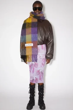 Karierter Schal Aus Mohair
