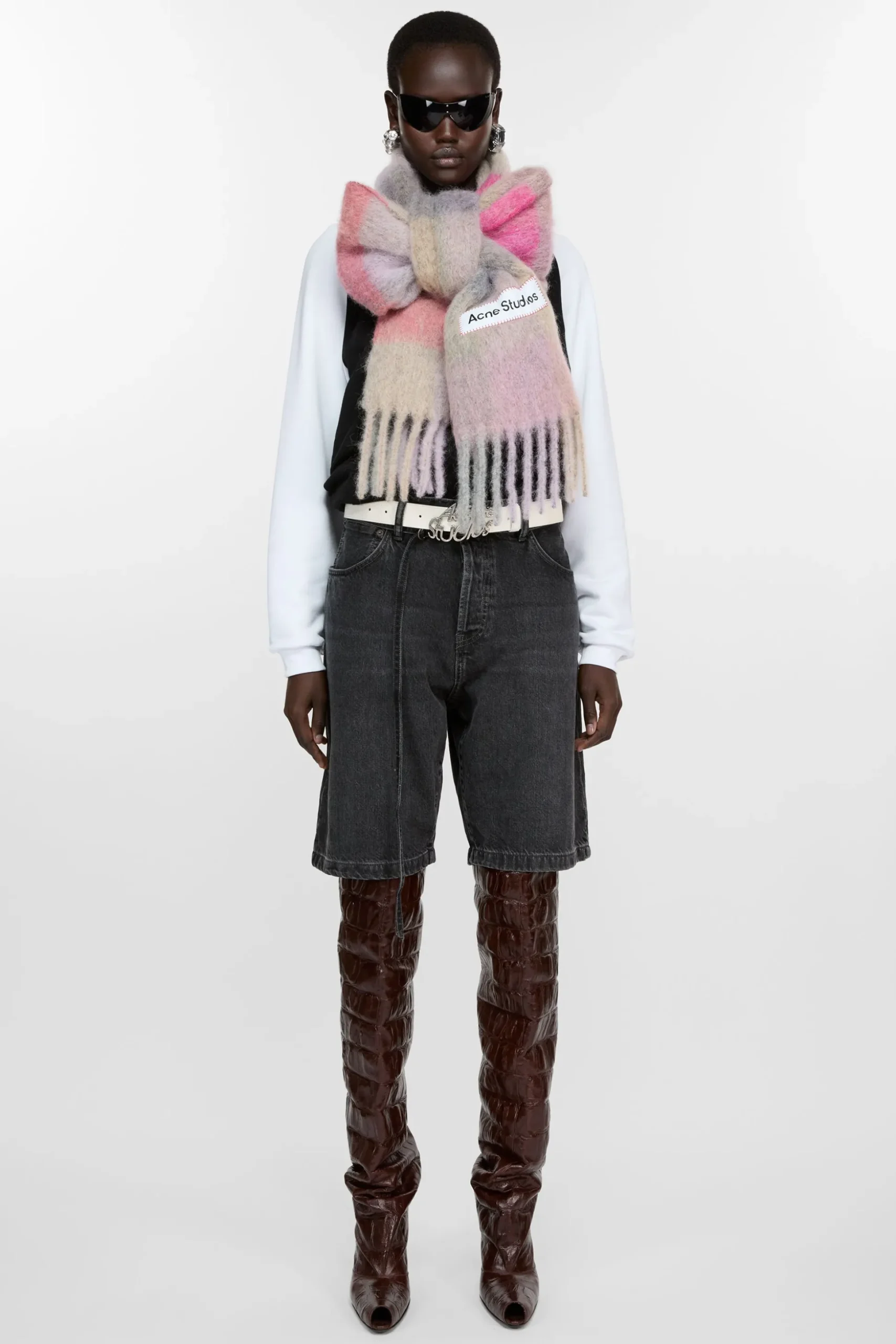 Karierter Schal Aus Mohair