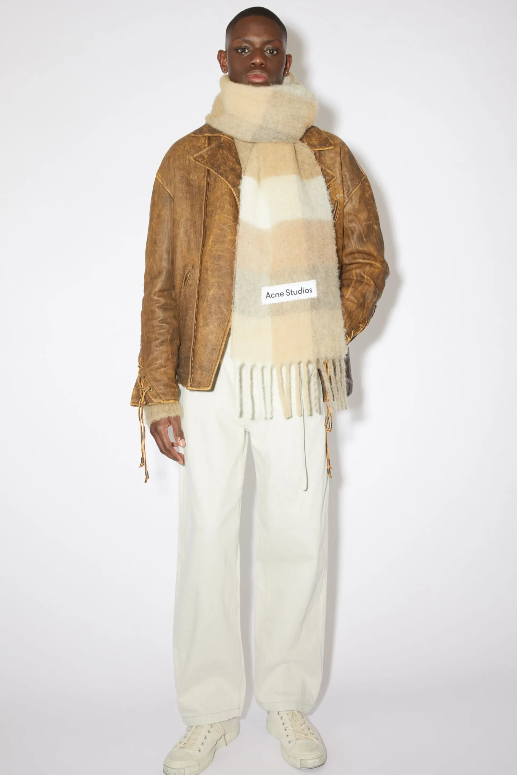 Karierter Schal Aus Mohair