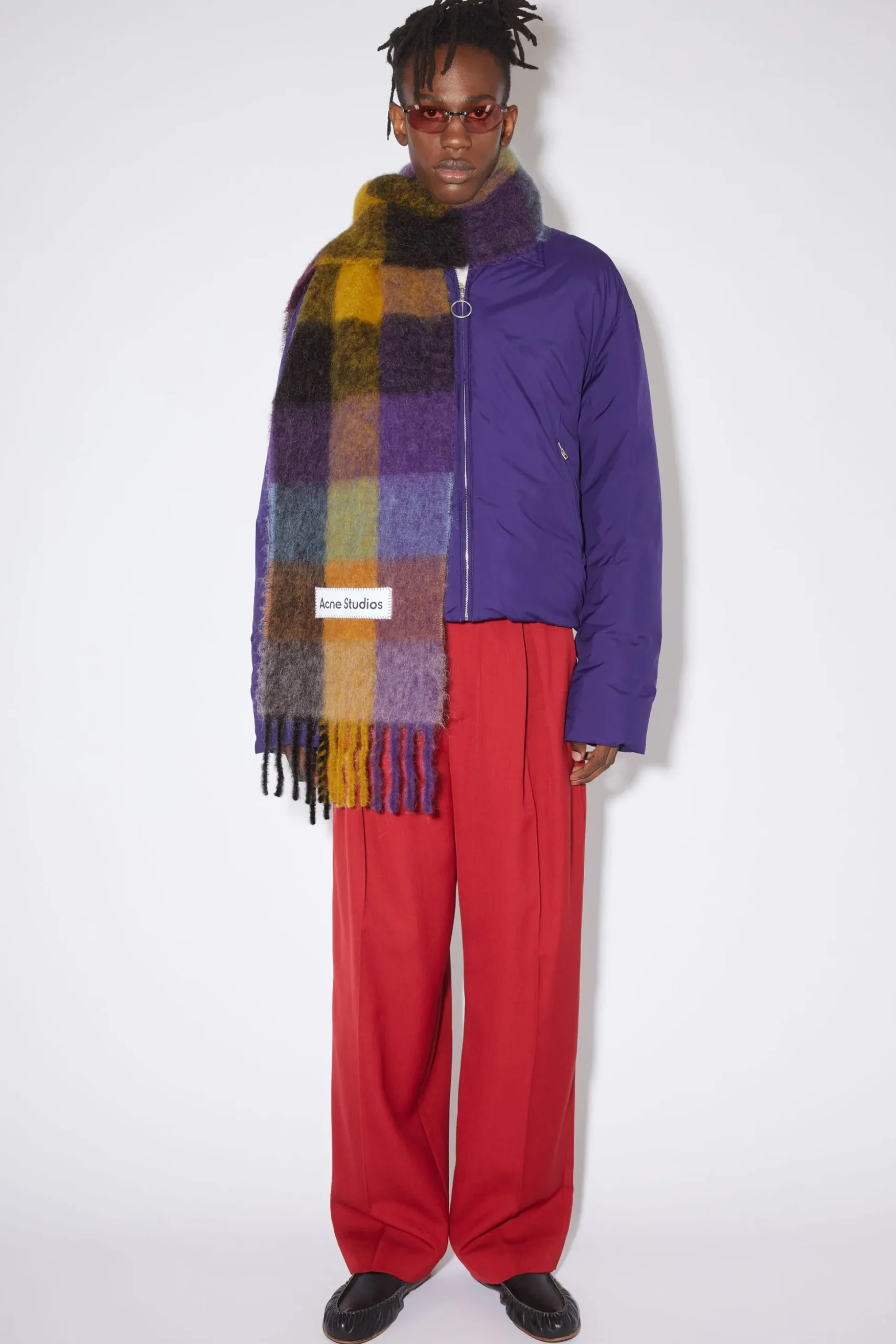 Karierter Schal Aus Mohair