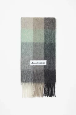 Karierter Schal Aus Mohair