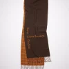 Karierter Wollschal Mit Logo