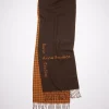 Karierter Wollschal Mit Logo