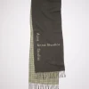 Karierter Wollschal Mit Logo