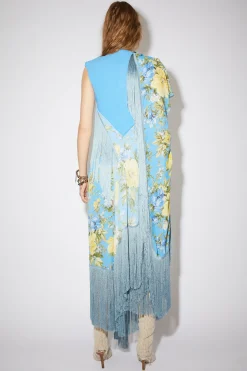 Kleid Mit Blumenprint Und Fransen