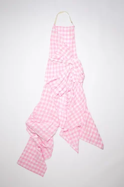 Kleid Mit Gingham-Muster Und Schleife