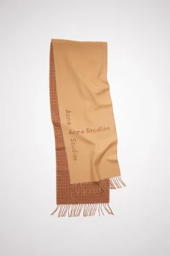 Kontrastierender Wollschal Mit Logo-Jacquardmuster
