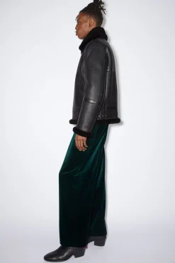 Lammfelljacke Im Piloten-Stil