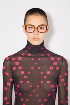 Langarmeliges Top Mit Face-Logo