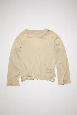 Langarmliges T-Shirt Im Used-Look