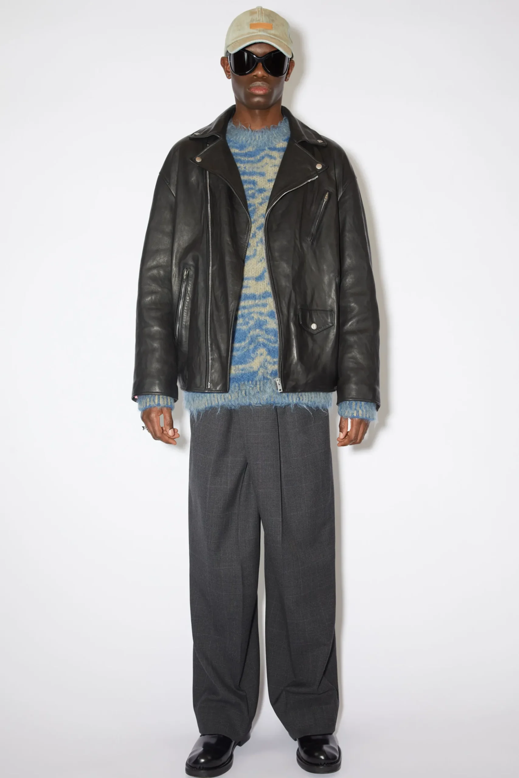 Lederjacke Im Used-Look