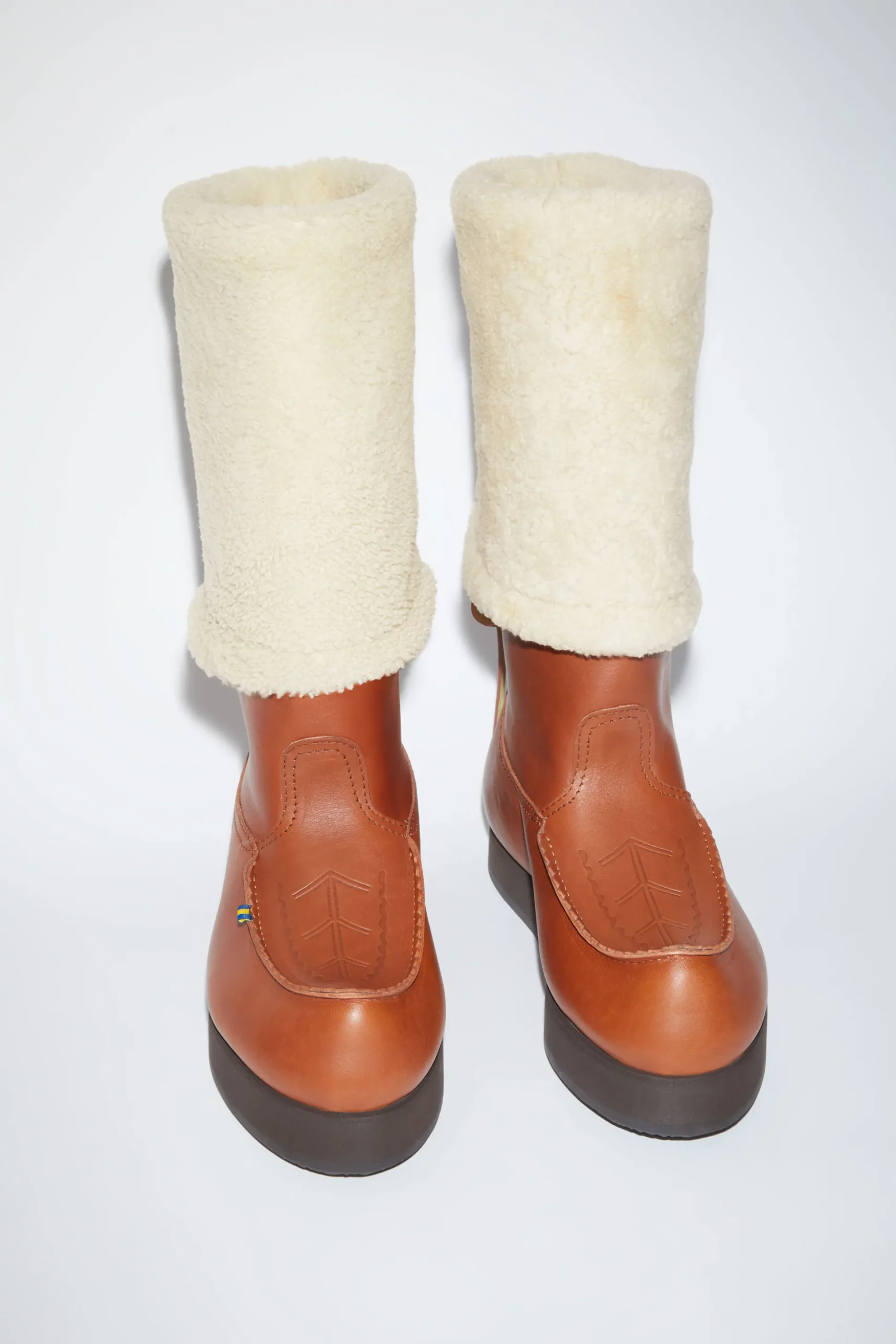 Lederschuhe Mit Wendbarem Shearling