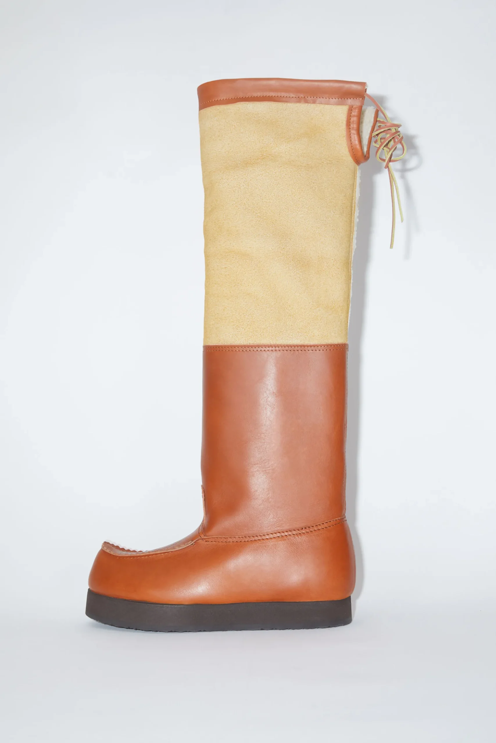 Lederschuhe Mit Wendbarem Shearling