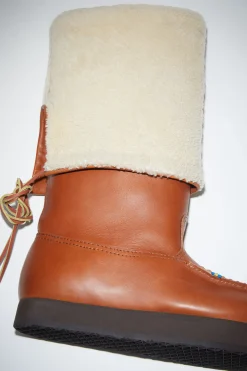 Lederschuhe Mit Wendbarem Shearling