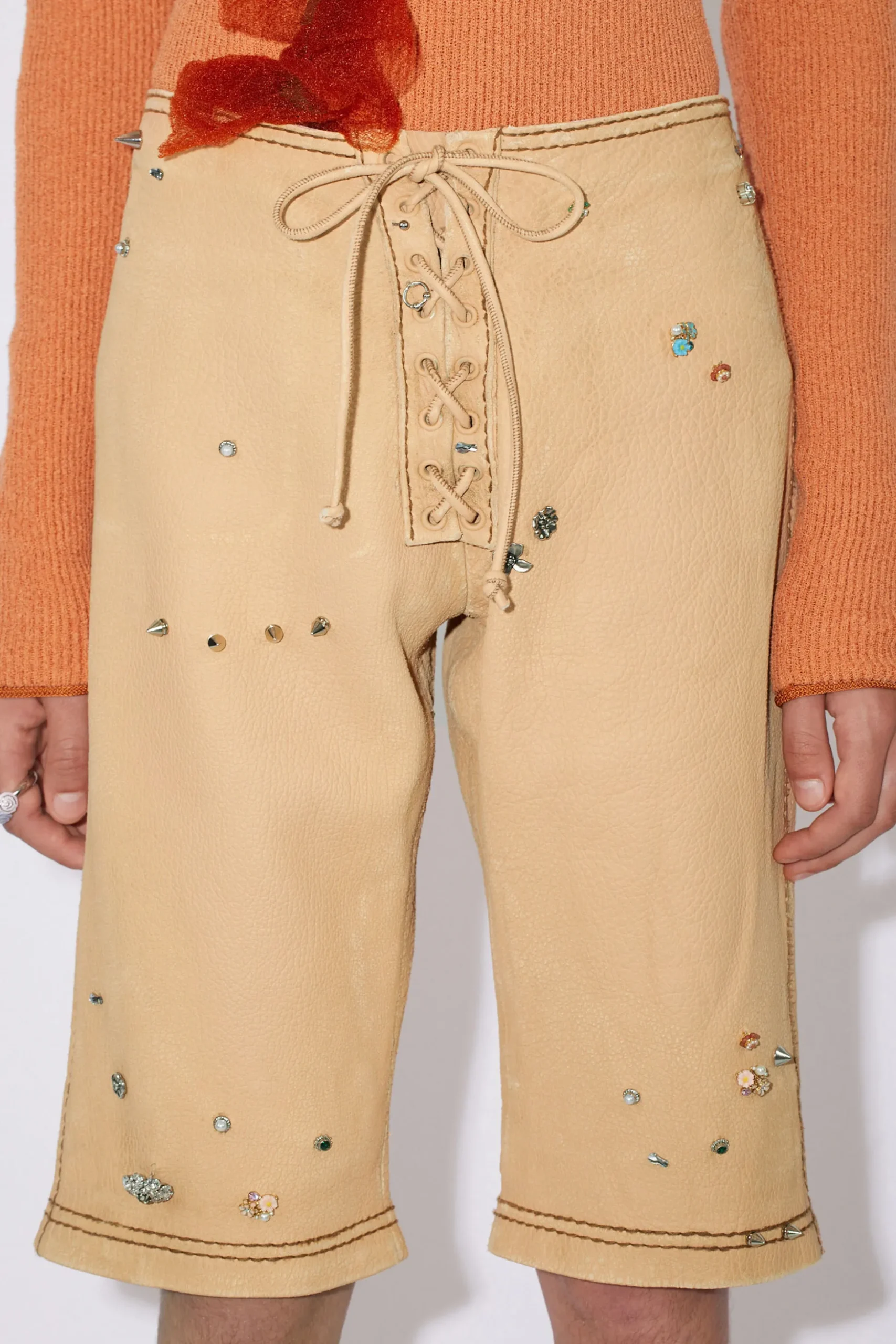 Leder-Shorts