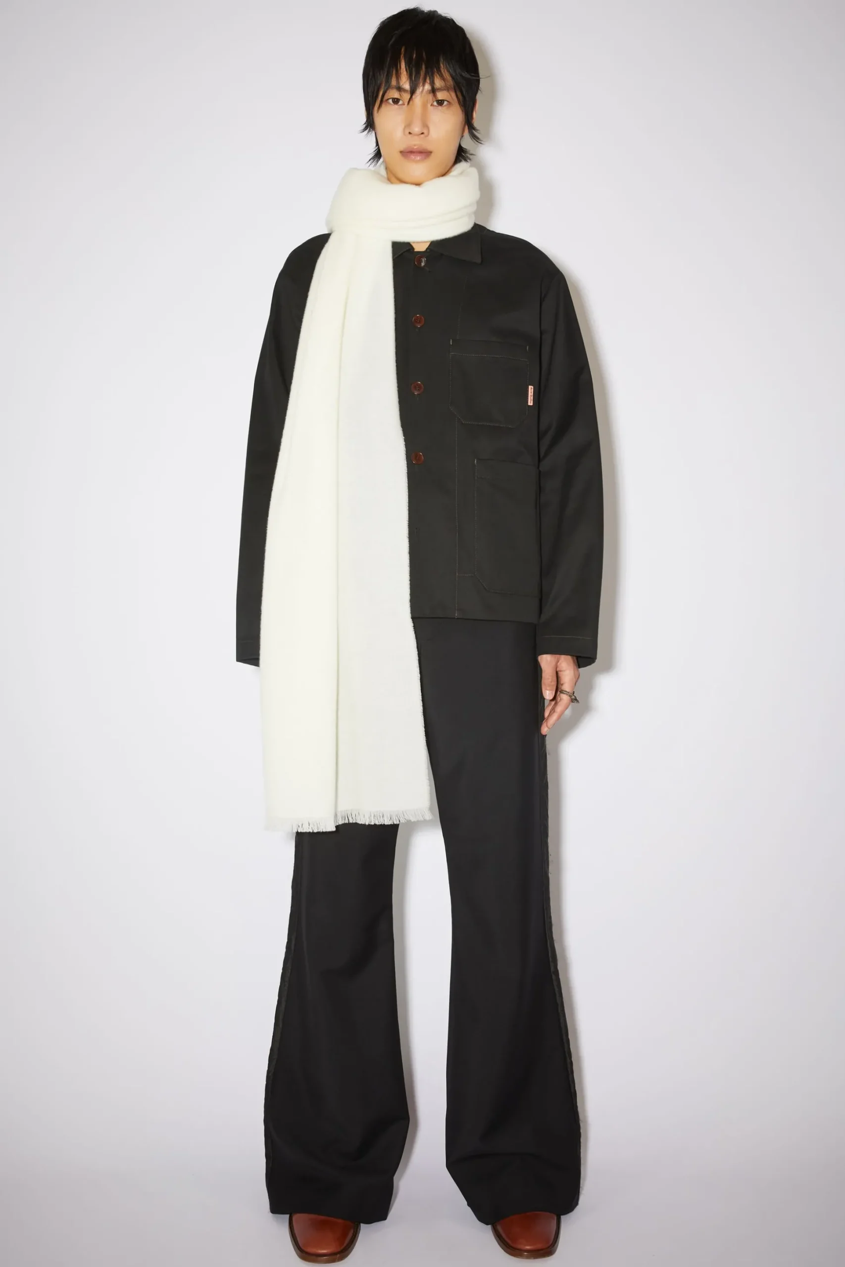 Oversized-Schal Aus Leichter Wolle