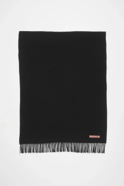 Oversized-Wollschal Mit Fransen