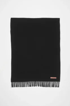 Oversized-Wollschal Mit Fransen