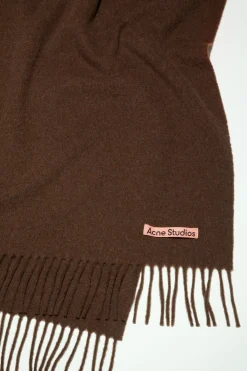 Oversized-Wollschal Mit Fransen