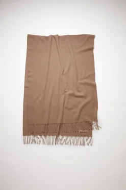 Oversized-Wollschal Mit Fransen