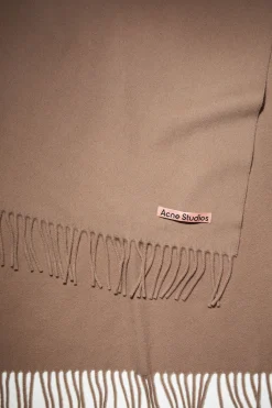 Oversized-Wollschal Mit Fransen