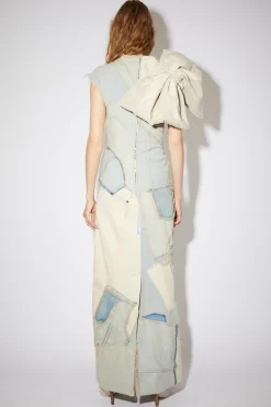 Patchwork-Kleid Aus Denim