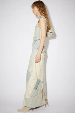 Patchwork-Kleid Aus Denim