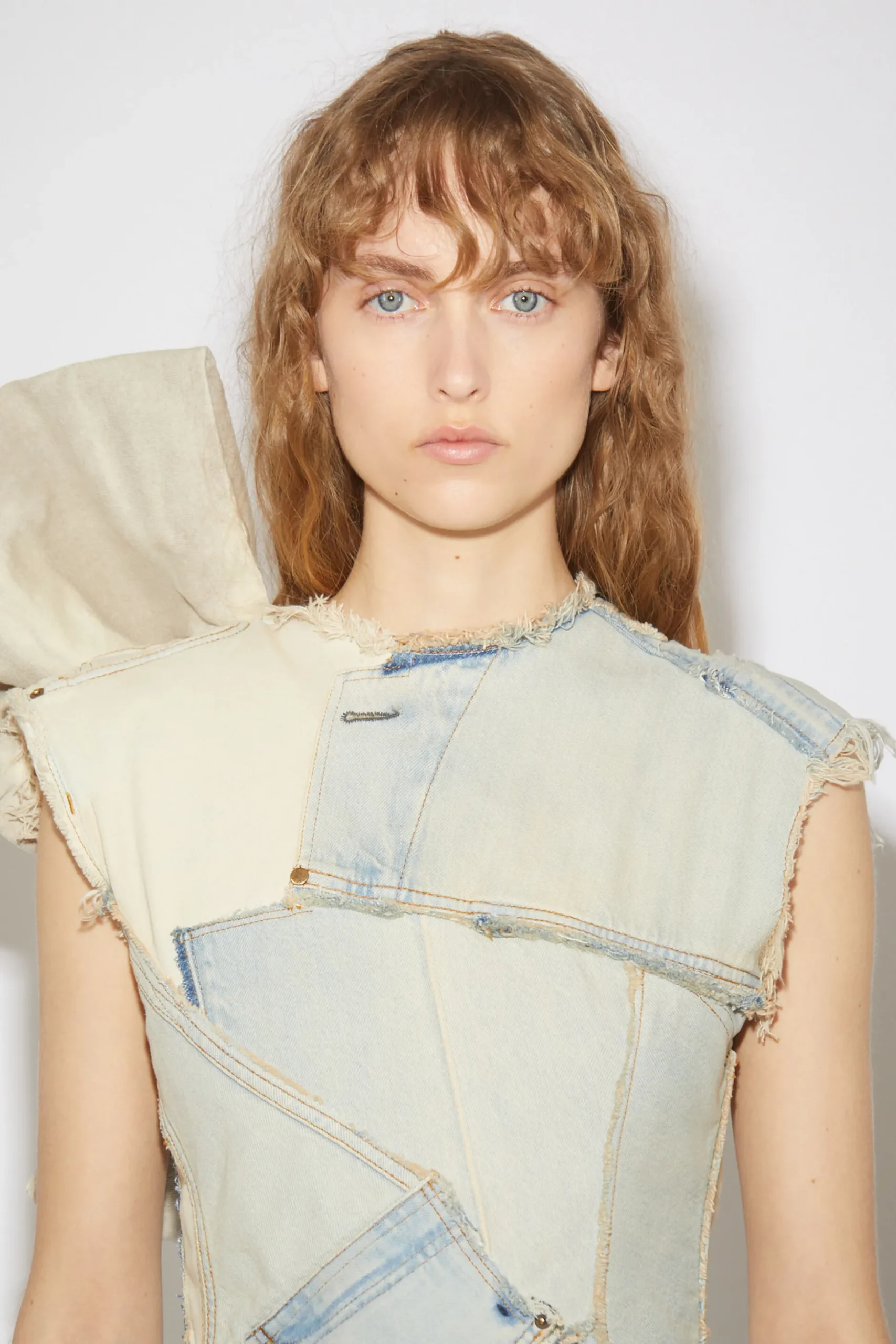 Patchwork-Kleid Aus Denim