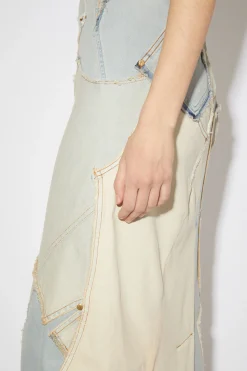 Patchwork-Kleid Aus Denim