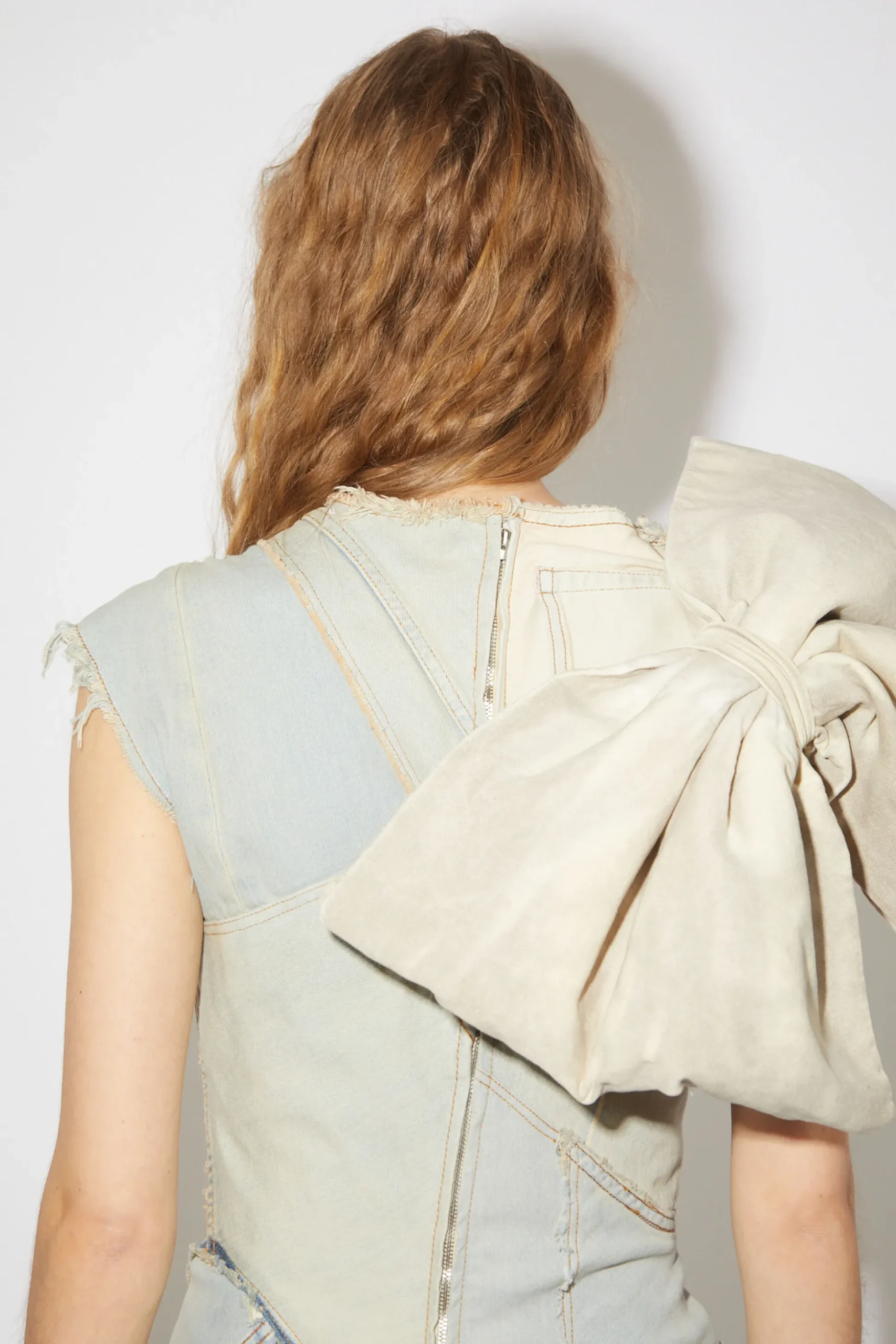 Patchwork-Kleid Aus Denim