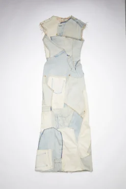 Patchwork-Kleid Aus Denim