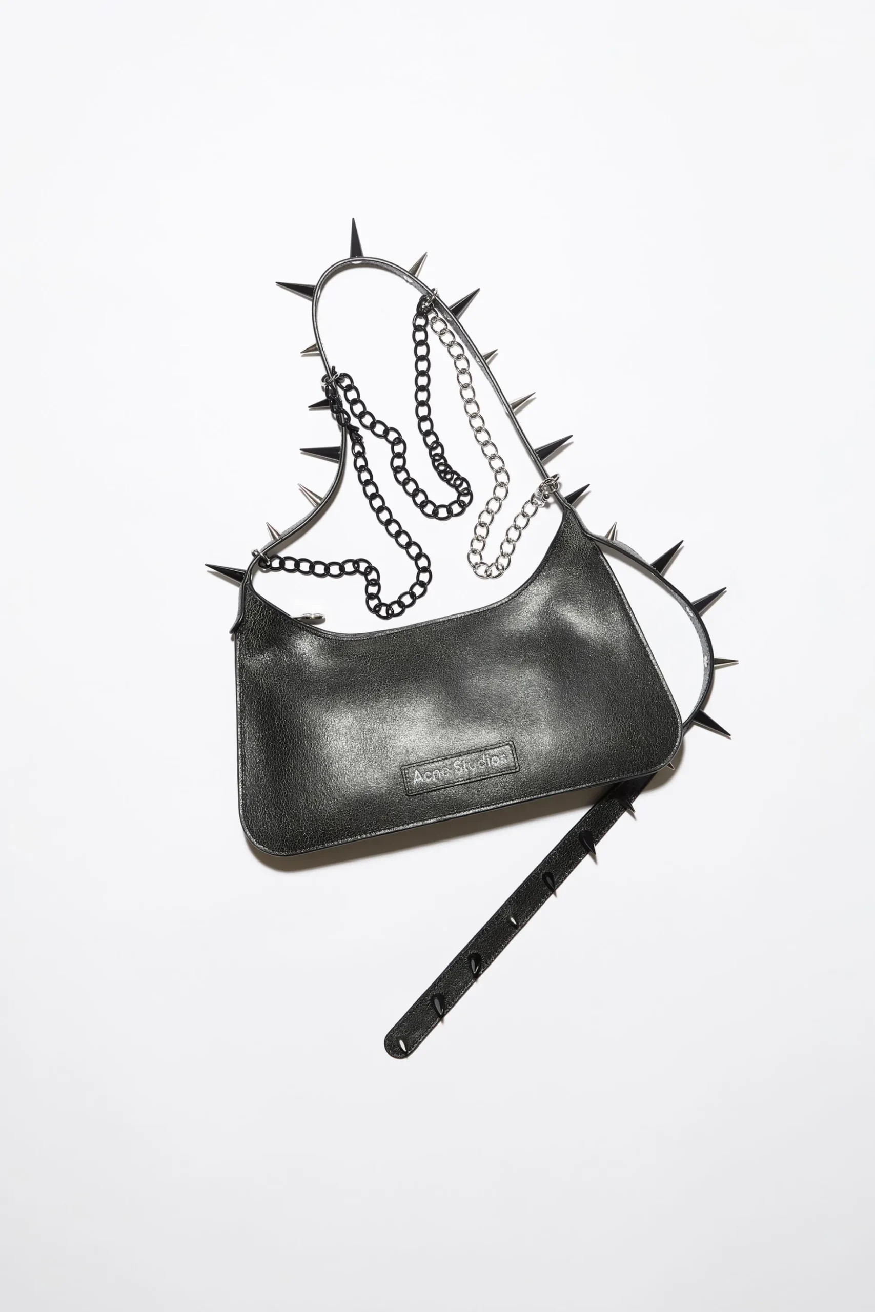 Platt Mini-Schultertasche Mit Spikes