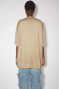 Plissiertes T-Shirt