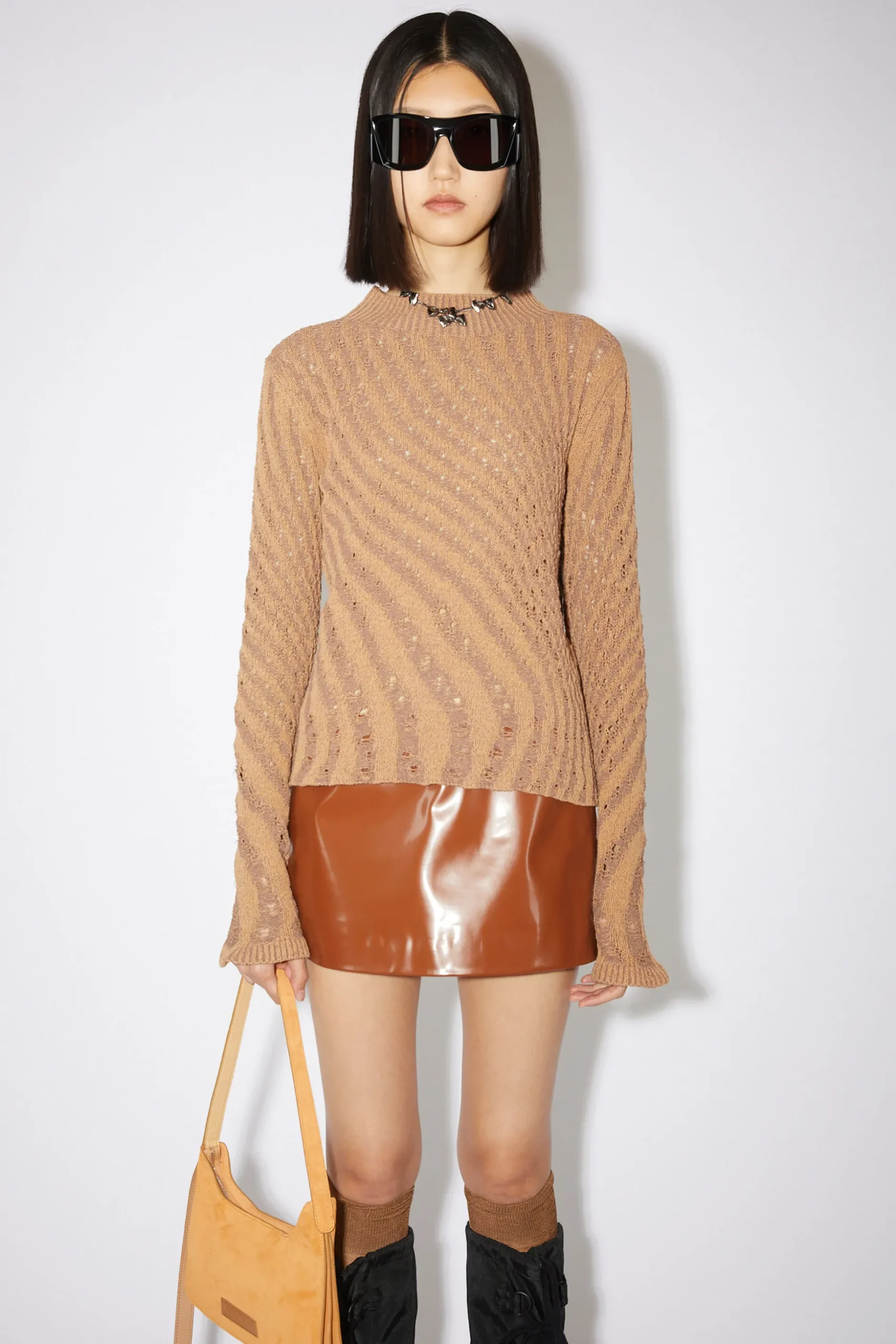 Pullover Aus Geripptem Jacquard