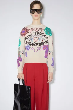 Pullover Mit Floragatan-Artwork Aus Jacquard