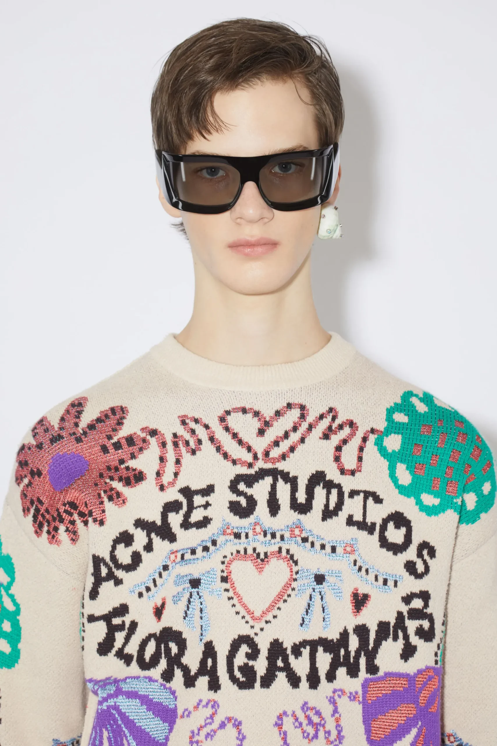 Pullover Mit Floragatan-Artwork Aus Jacquard