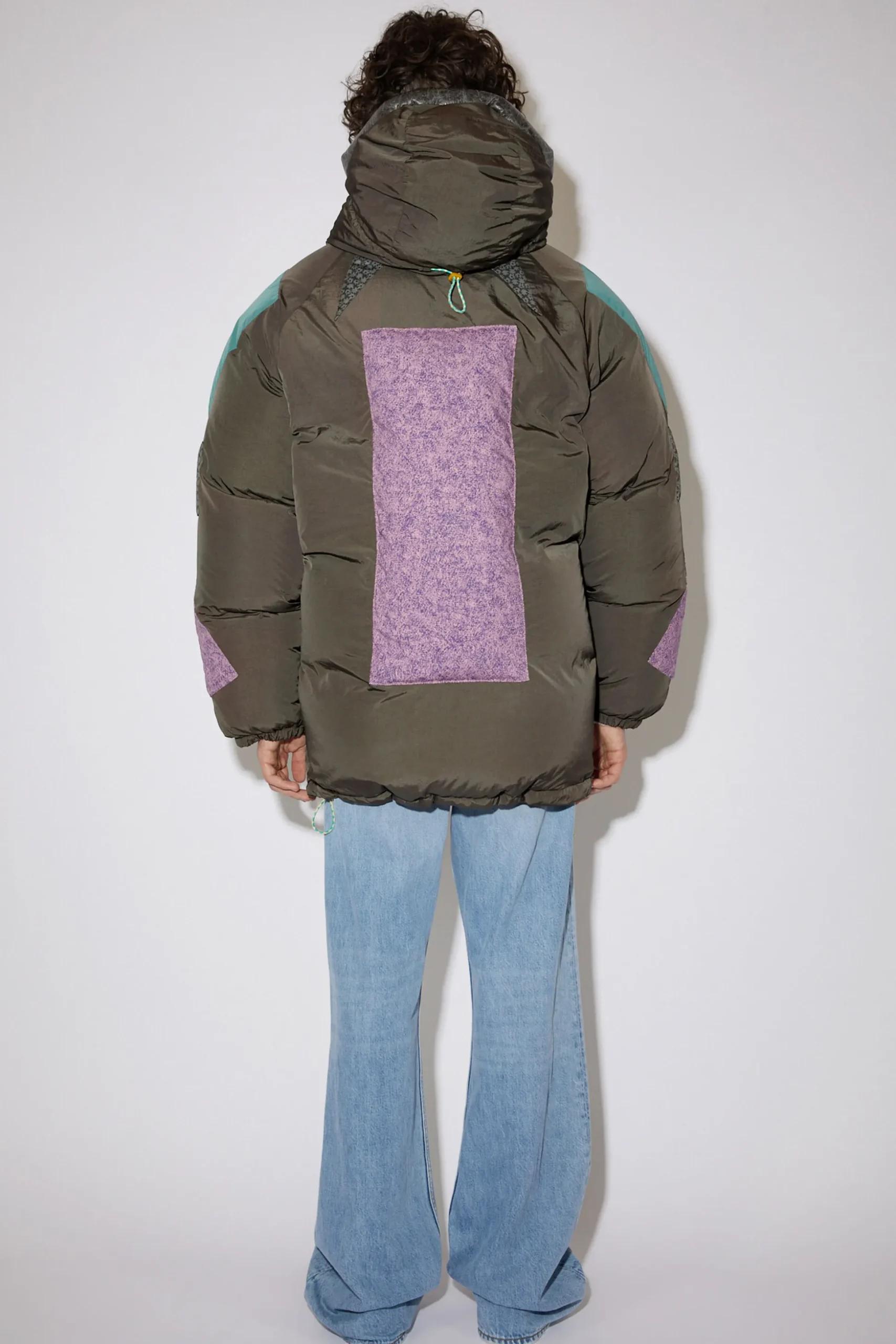 Ripstop-Pufferjacke Mit Kapuze